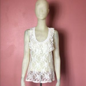 All over lace Racer back tank